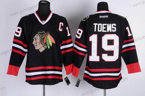 Herren Chicago Blackhawks #19 Jonathan Toews Trikots – Schwarz