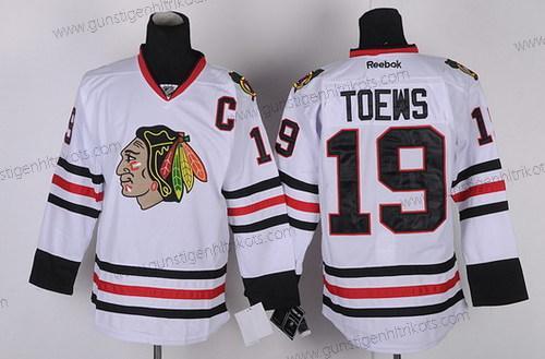 Herren Chicago Blackhawks #19 Jonathan Toews Trikots – Weiß