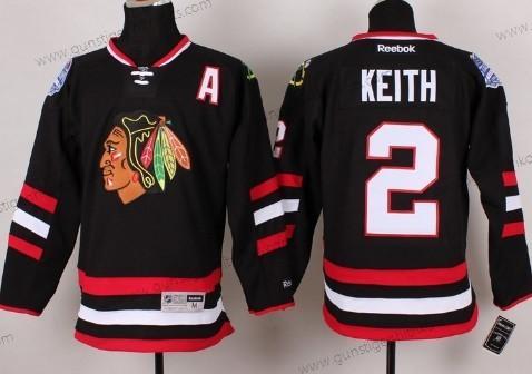 Herren Chicago Blackhawks #2 Duncan Keith 2014 Stadium Series Trikots – Schwarz