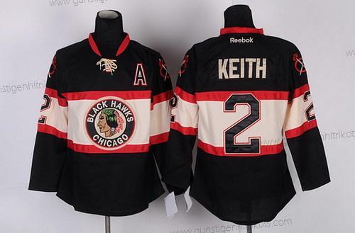 Herren Chicago Blackhawks #2 Duncan Keith Ausweichtrikot Trikots – Schwarz