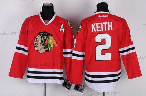 Herren Chicago Blackhawks #2 Duncan Keith Trikots – Rot