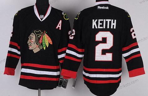 Herren Chicago Blackhawks #2 Duncan Keith Trikots – Schwarz