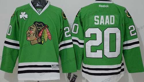 Herren Chicago Blackhawks #20 Brandon Saad Trikots – Grün