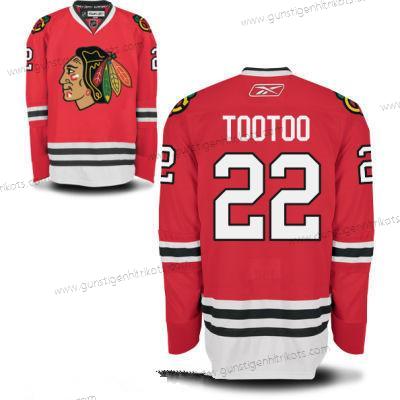 Herren Chicago Blackhawks #22 Jordin Tootoo Heimtrikots Hockey Strickerei NHL Trikots – Rot