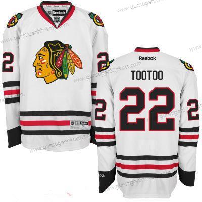 Herren Chicago Blackhawks #22 Jordin Tootoo Hockey Strickerei NHL Trikots – Weiß