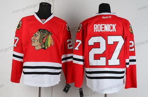 Herren Chicago Blackhawks #27 Jeremy Roenick Trikots – Rot