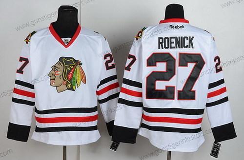 Herren Chicago Blackhawks #27 Jeremy Roenick Trikots – Weiß