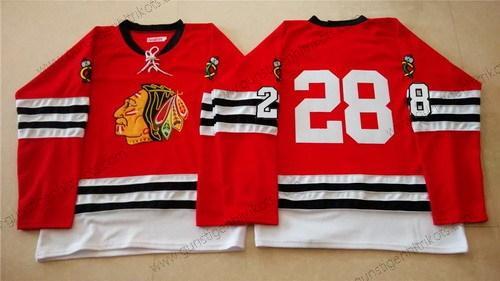 Herren Chicago Blackhawks #28 Ben Smith 1960-61 Vintage Trikots – Rot