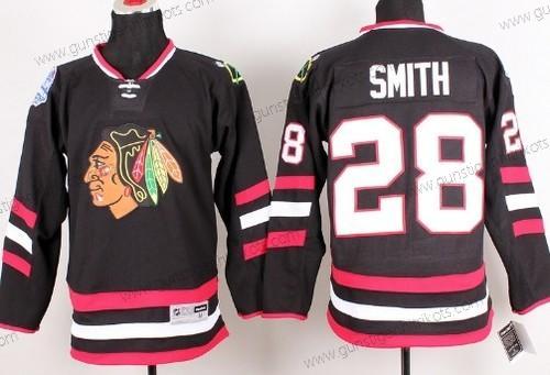 Herren Chicago Blackhawks #28 Ben Smith 2014 Stadium Series Trikots – Schwarz