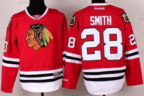 Herren Chicago Blackhawks #28 Ben Smith Trikots – Rot