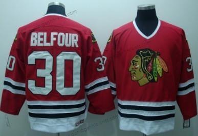 Herren Chicago Blackhawks #30 Ed Belfour Retro CCM Trikots – Rot