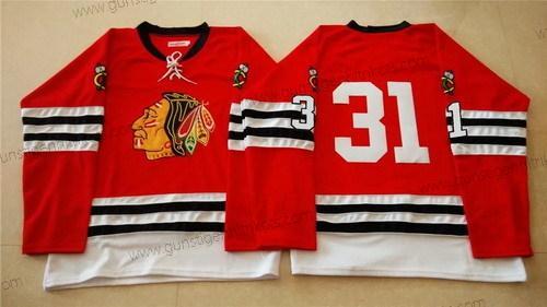 Herren Chicago Blackhawks #31 Antti Raanta 1960-61 Vintage Trikots – Rot