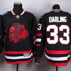 Herren Chicago Blackhawks #33 Scott Darling 2014 Stadium Series With Skulls Trikots – Schwarz Rot