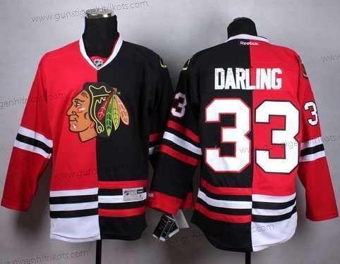 Herren Chicago Blackhawks #33 Scott Darling Two Tone Trikots – Rot Schwarz