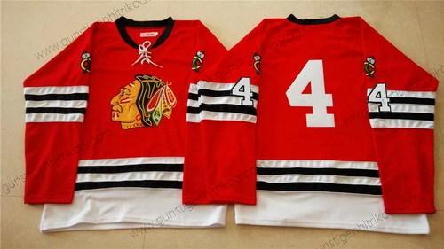 Herren Chicago Blackhawks #4 Niklas Hjalmarsson 1960-61 Vintage Trikots – Rot