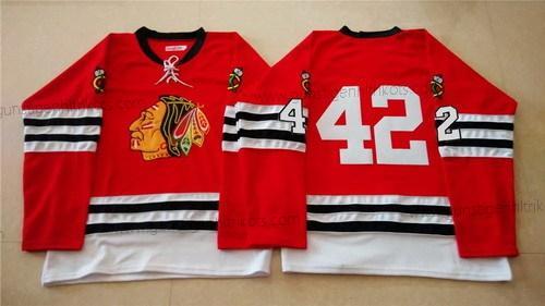 Herren Chicago Blackhawks #42 Joakim Nordstrom 1960-61 Vintage Trikots – Rot