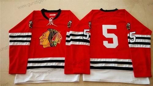 Herren Chicago Blackhawks #5 David Rundblad 1960-61 Vintage Trikots – Rot