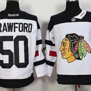 Herren Chicago Blackhawks #50 Corey Crawford Reebok 2016 Stadium Series Premier Trikots – Weiß