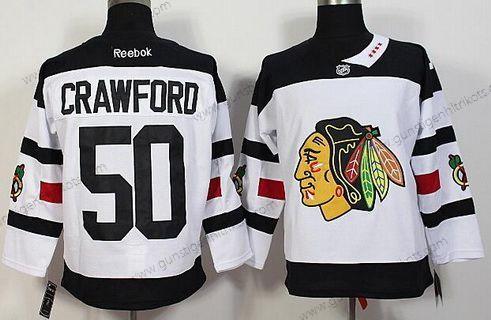 Herren Chicago Blackhawks #50 Corey Crawford Reebok 2016 Stadium Series Premier Trikots – Weiß