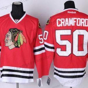 Herren Chicago Blackhawks #50 Corey Crawford Trikots – Rot