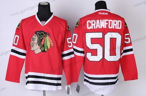 Herren Chicago Blackhawks #50 Corey Crawford Trikots – Rot