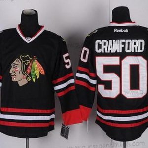 Herren Chicago Blackhawks #50 Corey Crawford Trikots – Schwarz