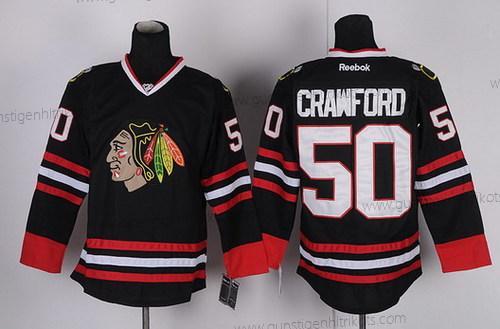 Herren Chicago Blackhawks #50 Corey Crawford Trikots – Schwarz