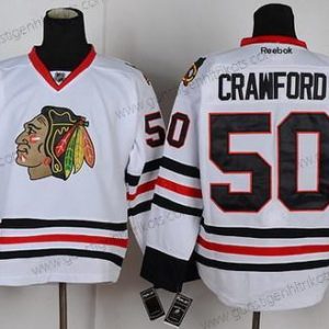 Herren Chicago Blackhawks #50 Corey Crawford Trikots – Weiß