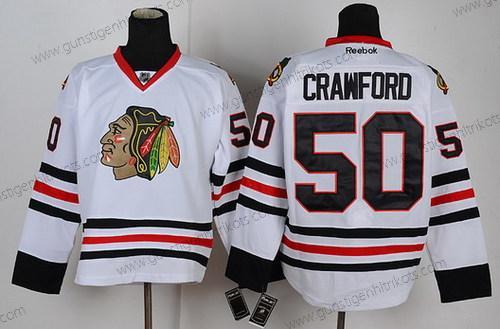 Herren Chicago Blackhawks #50 Corey Crawford Trikots – Weiß