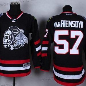 Herren Chicago Blackhawks #57 Trevor Van Riemsdyk 2014 Stadium Series With Skulls Trikots – Schwarz