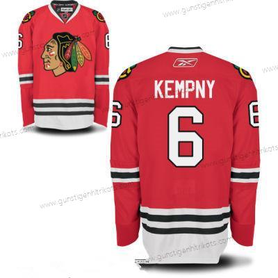 Herren Chicago Blackhawks #6 Michal Kempny Heimtrikots Hockey Strickerei NHL Trikots – Rot