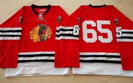 Herren Chicago Blackhawks #65 Andrew Shaw 1960-61 Vintage Trikots – Rot