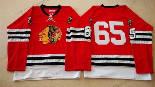 Herren Chicago Blackhawks #65 Andrew Shaw 1960-61 Vintage Trikots – Rot