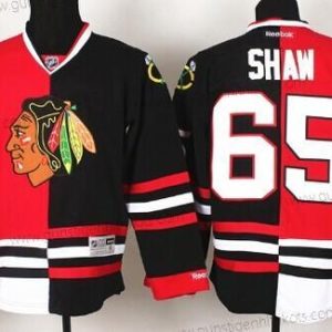 Herren Chicago Blackhawks #65 Andrew Shaw #2 Two Tone Trikots – Rot Schwarz