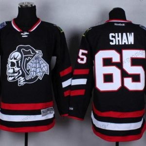 Herren Chicago Blackhawks #65 Andrew Shaw 2014 Stadium Series With Skulls Trikots – Schwarz