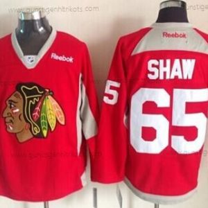 Herren Chicago Blackhawks #65 Andrew Shaw 2014 Training Trikots – Rot