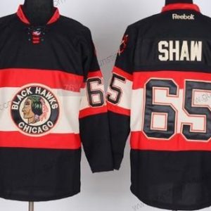 Herren Chicago Blackhawks #65 Andrew Shaw Ausweichtrikot Trikots – Schwarz