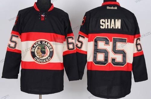 Herren Chicago Blackhawks #65 Andrew Shaw Ausweichtrikot Trikots – Schwarz