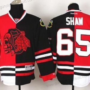 Herren Chicago Blackhawks #65 Andrew Shaw Rot/Schwarz Two Tone With Skulls Trikots – Rot