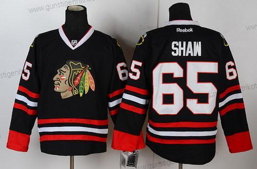 Herren Chicago Blackhawks #65 Andrew Shaw Trikots – Schwarz