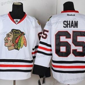 Herren Chicago Blackhawks #65 Andrew Shaw Trikots – Weiß