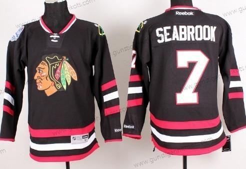 Herren Chicago Blackhawks #7 Brent Seabrook 2014 Stadium Series Trikots – Schwarz