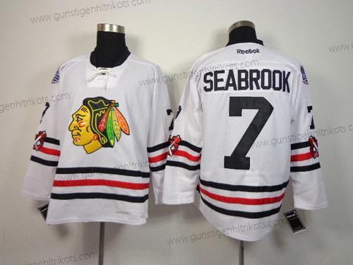 Herren Chicago Blackhawks #7 Brent Seabrook 2015 Winter Klassisch Trikots – Weiß