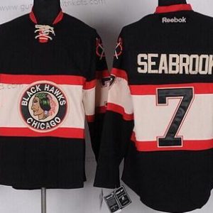 Herren Chicago Blackhawks #7 Brent Seabrook Ausweichtrikot Trikots – Schwarz