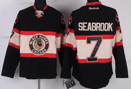 Herren Chicago Blackhawks #7 Brent Seabrook Ausweichtrikot Trikots – Schwarz