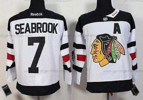 Herren Chicago Blackhawks #7 Brent Seabrook Reebok 2016 Stadium Series Premier Trikots – Weiß