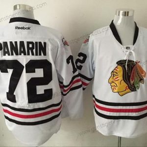 Herren Chicago Blackhawks #72 Artemi Panarin 2017 Winter Klassisch Strickerei NHL Retro Hockey Trikots – Weiß