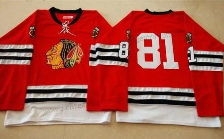 Herren Chicago Blackhawks #81 Marian Hossa 1960-61 Vintage Trikots – Rot