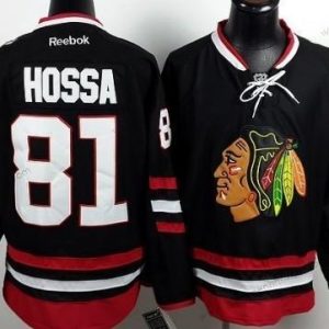 Herren Chicago Blackhawks #81 Marian Hossa 2014 Stadium Series Trikots – Schwarz