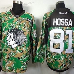 Herren Chicago Blackhawks #81 Marian Hossa 2014 Trikots – Tarnfarbe